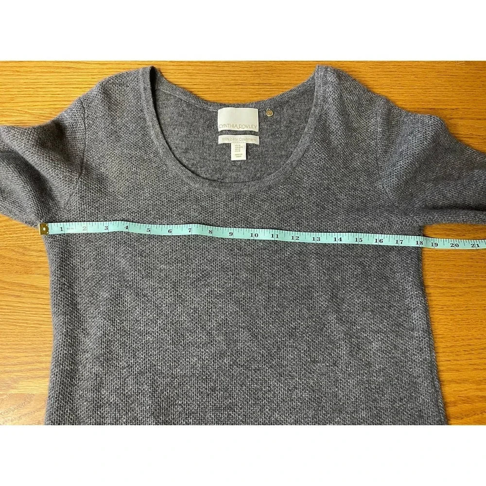 Cynthia Rowley NY 2-PLY 100% Cashmere Luxurious Lounge Gray Tunic Sweater Medium